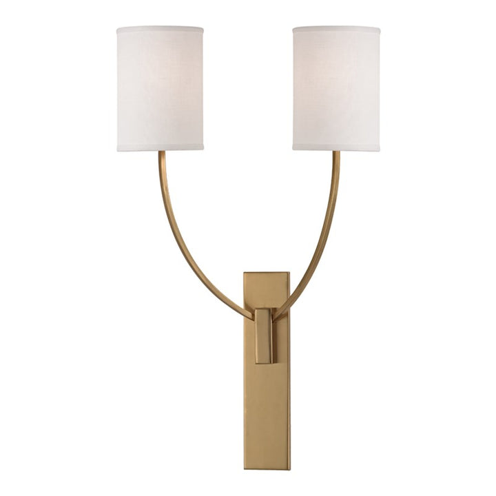 Colton - 2 LIGHT WALL SCONCE Wall Sconces Hudson Valley Lighting Aged Brass  