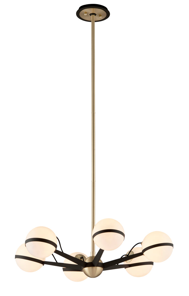 Troy ACE 6LT CHANDELIER SMALL F5303 Chandeliers Troy Lighting Bronze  