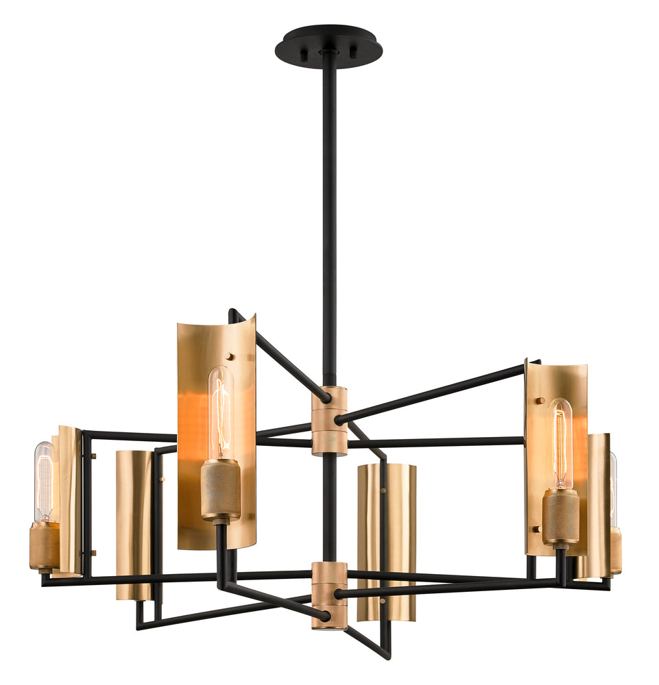 Troy EMERSON 6LT LINEAR F6786 Pendants Troy Lighting Brass  