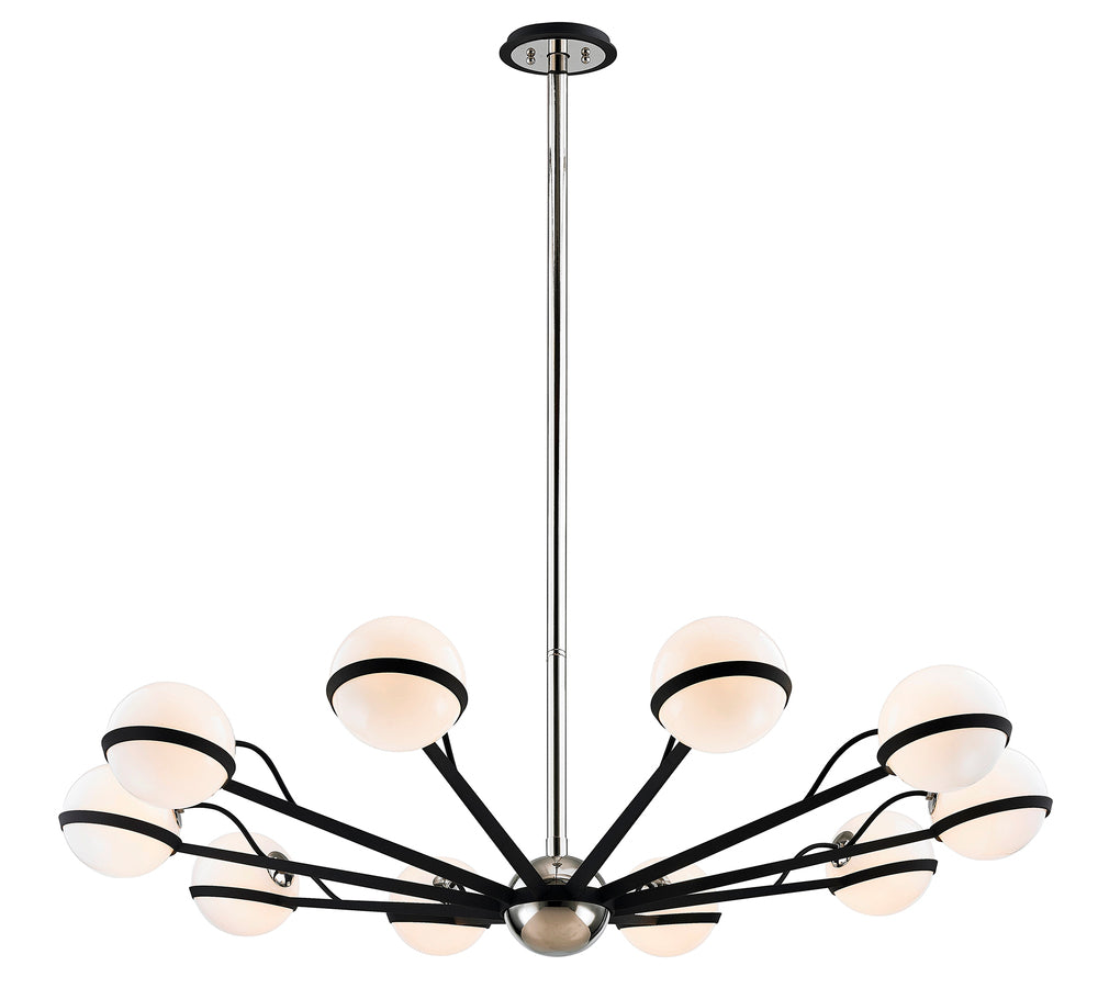 Troy ACE 10LT CHANDELIER LARGE F7166 Chandeliers Troy Lighting Black  