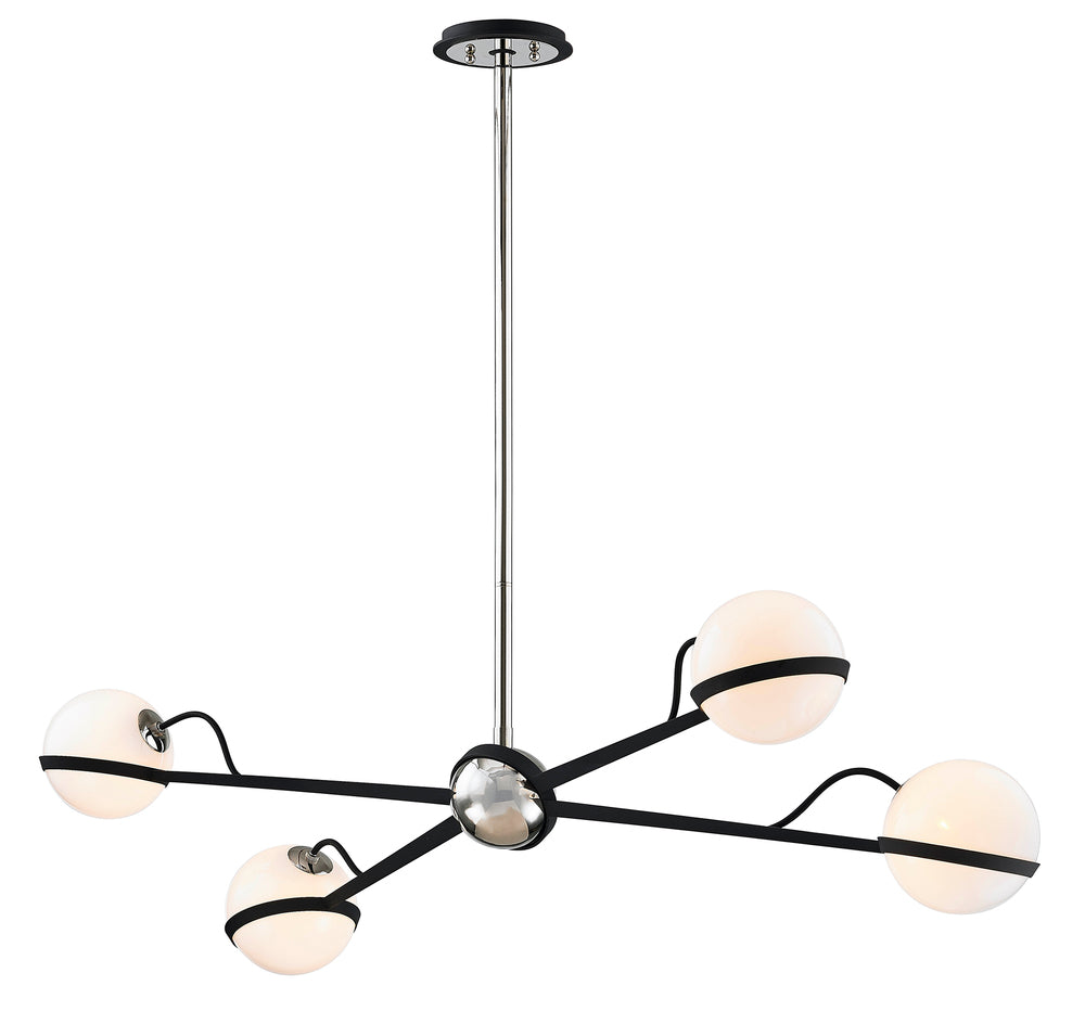 Troy ACE 4LT ISLAND F7167 Linear Chandeliers Troy Lighting Black  