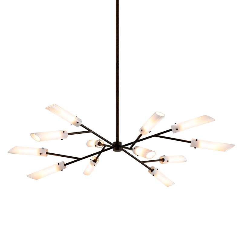 Troy HIGH LINE 12LT CHANDELIER F7228 Chandeliers Troy Lighting Bronze  