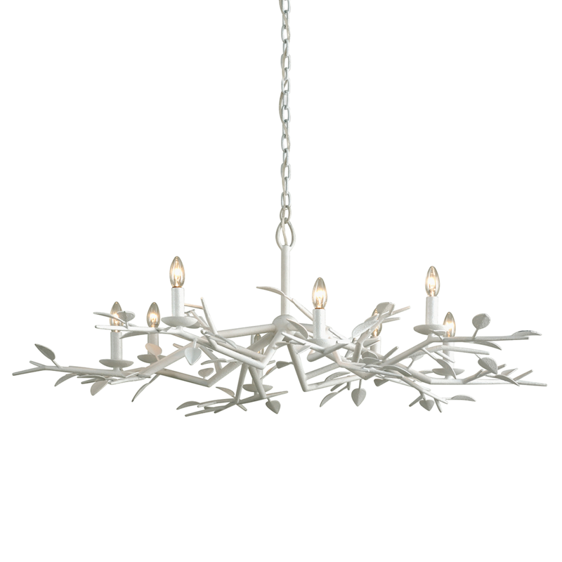 Troy AUBREY 8LT CHANDELIER F7628 Chandeliers Troy Lighting White  