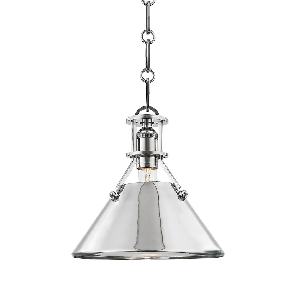 Metal No.2 - 1 LIGHT SMALL PENDANT Pendants Hudson Valley Lighting Polished Nickel  