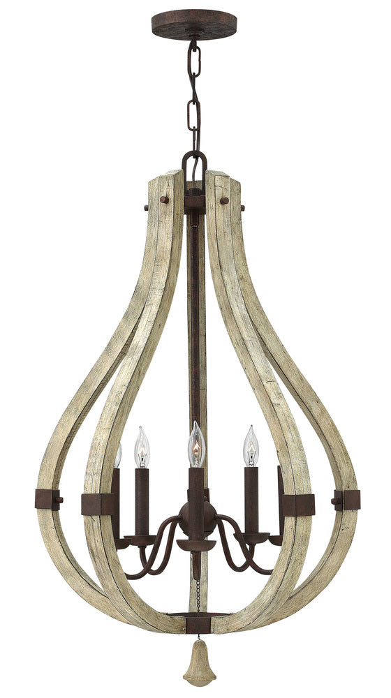 Hinkley MIDDLEFIELD  Medium Open Frame Single Tier FR40575IRR Pendants Hinkley Rust  