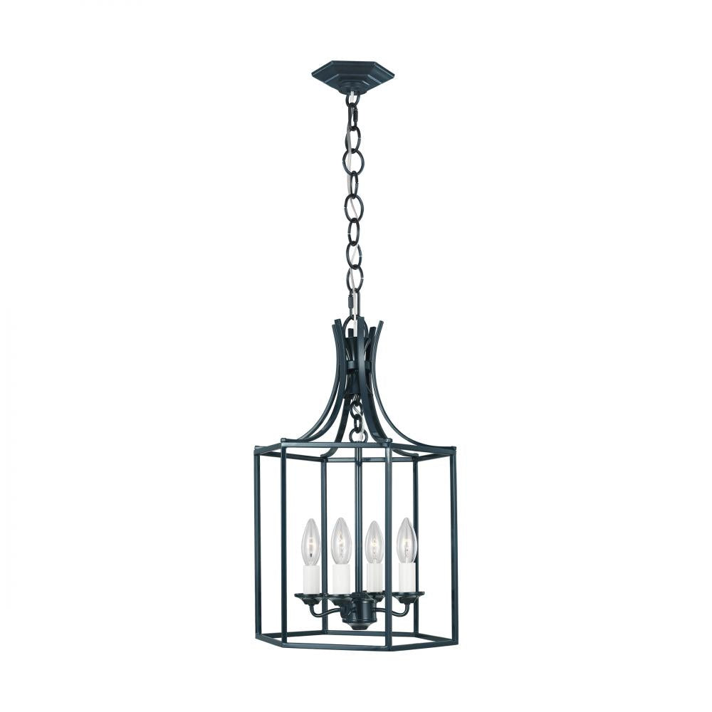 Generation Lighting  4 - Light Lantern AC1004DBL Pendants Generation Lighting Blue  