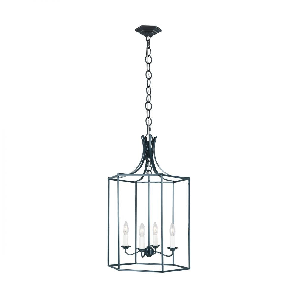 Generation Lighting  4 - Light Lantern AC1014DBL Pendants Generation Lighting Blue  