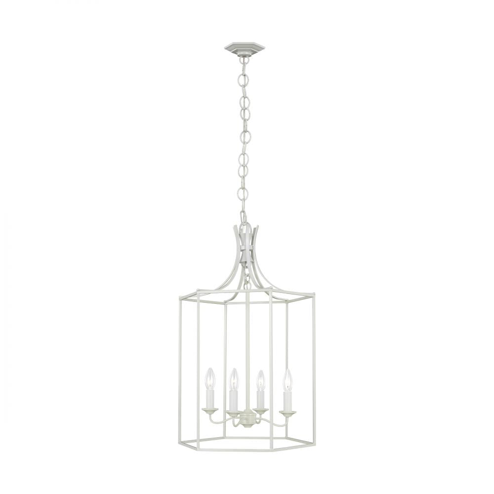 Generation Lighting  4 - Light Lantern AC1014GCM Pendants Generation Lighting White  