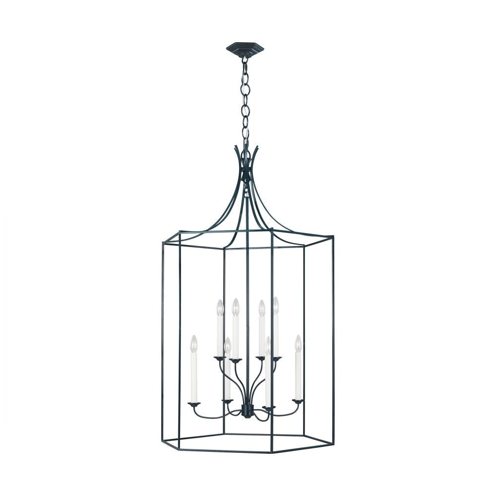 Generation Lighting  8 - Light Lantern AC1038DBL Pendants Generation Lighting Blue  