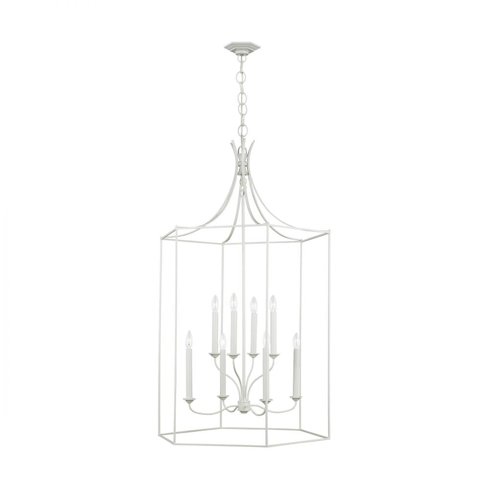 Generation Lighting  8 - Light Lantern AC1038GCM Pendants Generation Lighting White  