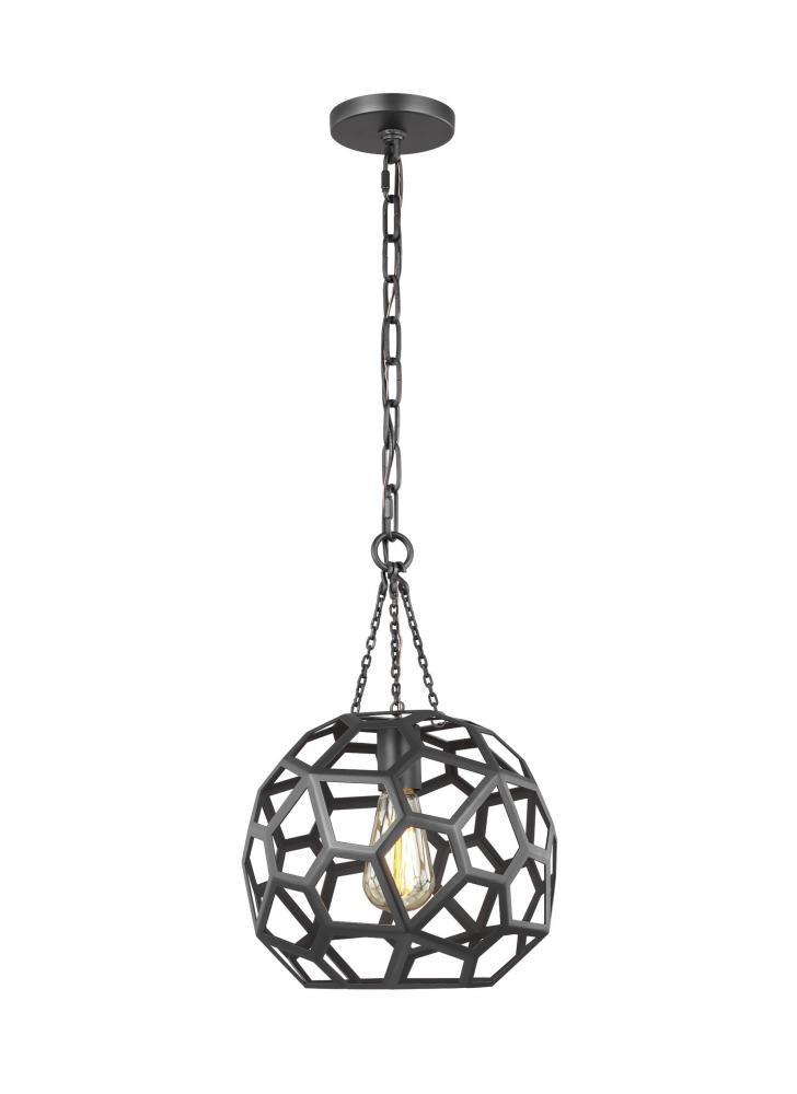 Generation Lighting  1 - Light Small Pendant AP1051MBK Pendants Generation Lighting Black  