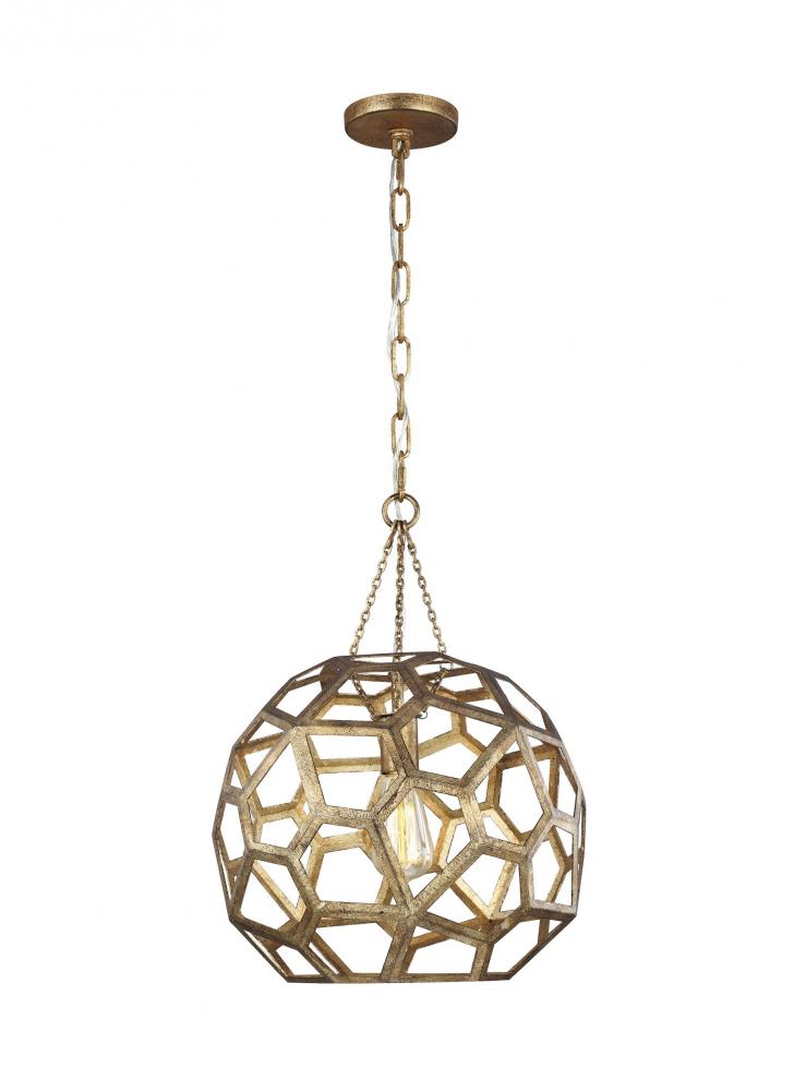 Generation Lighting  1 - Light Medium Pendant AP1061ADB Pendants Visual Comfort Studio Collection Gold  