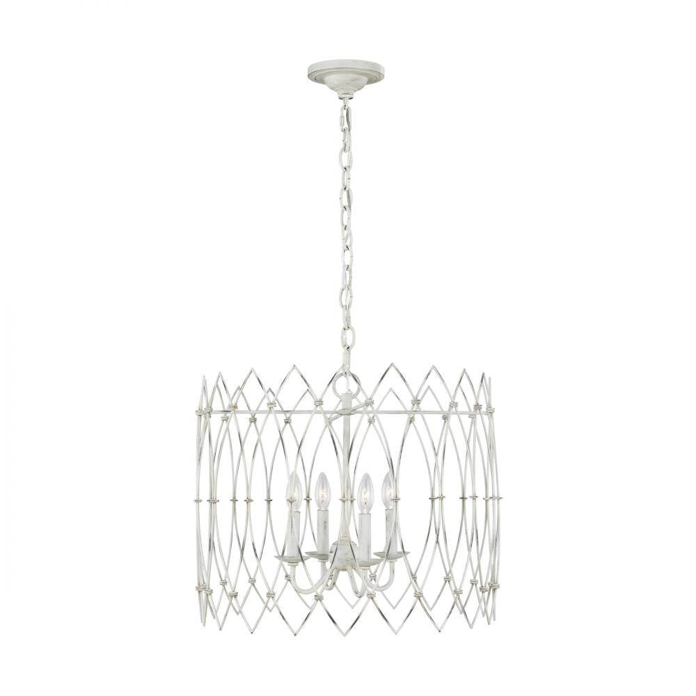 Generation Lighting  4 - Light Chandelier CC1144RWT Chandeliers Visual Comfort Studio Collection White  