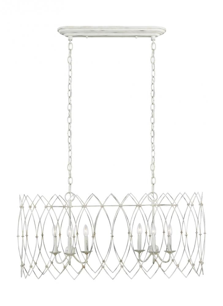 Generation Lighting  6 - Light Chandelier CC1166RWT Chandeliers Visual Comfort Studio Collection White  