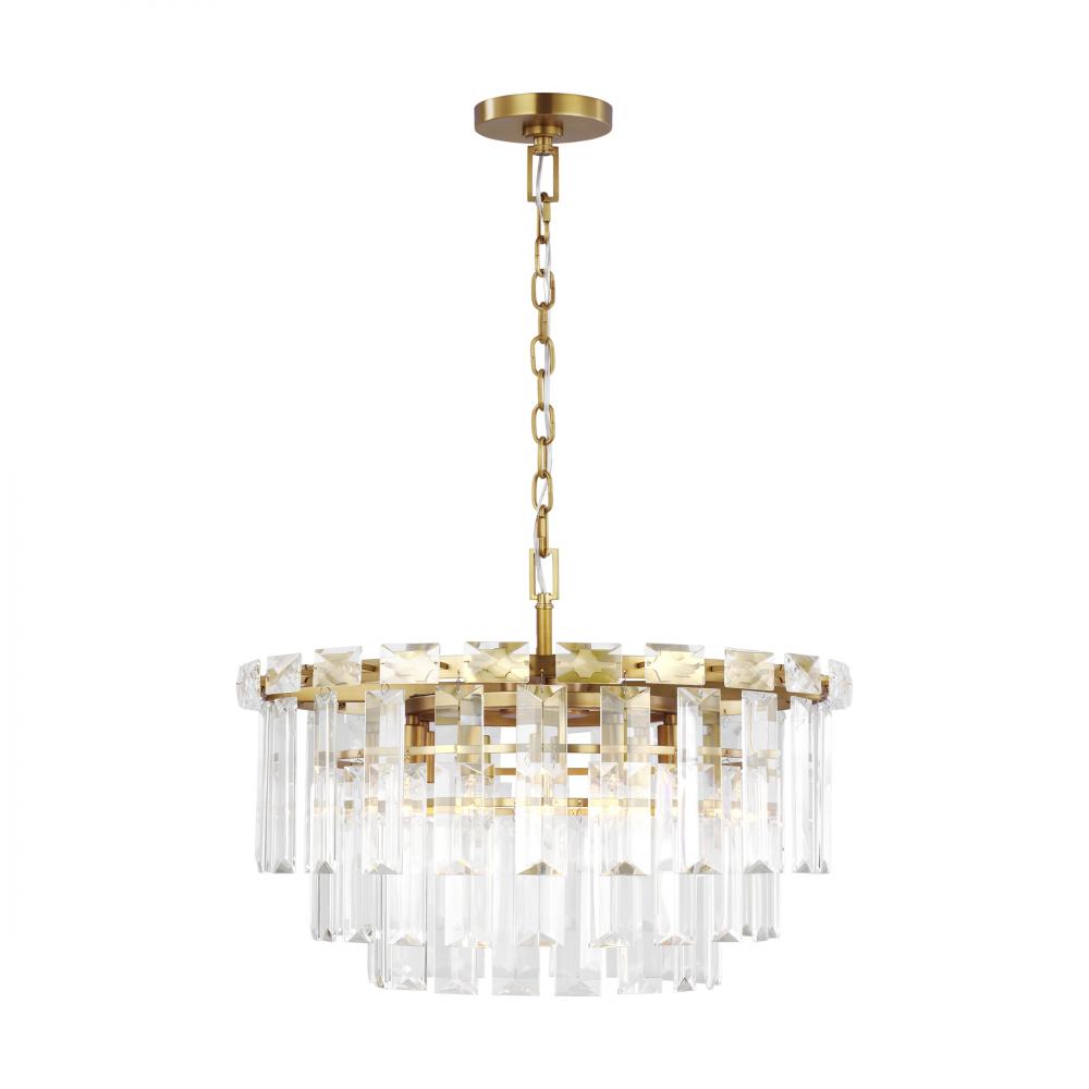 Generation Lighting  10 - Light Small Chandelier CC12610BBS Chandeliers Visual Comfort Studio Collection Brass  