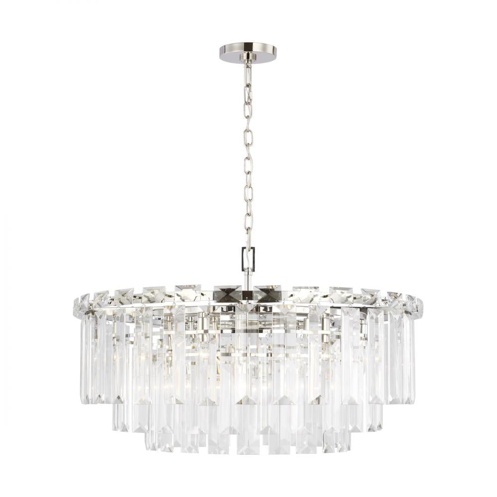 Generation Lighting  16 - Light Large Chandelier CC12716PN Chandeliers Generation Lighting Nickel  