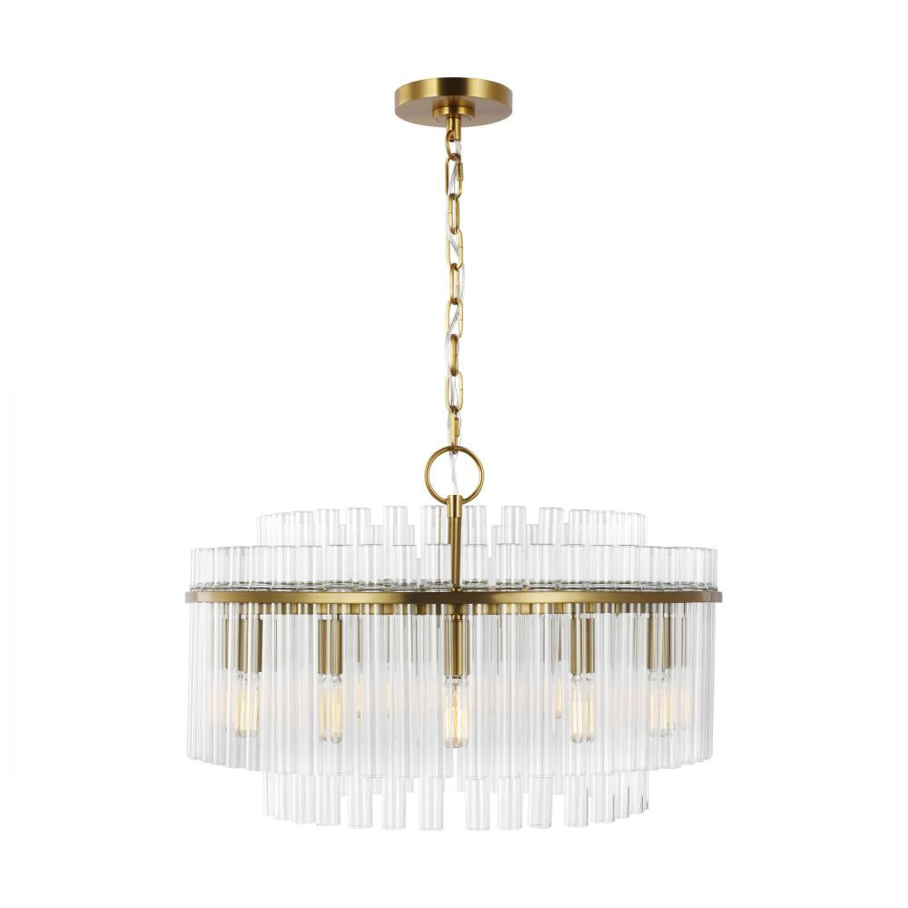 Generation Lighting  12 - Light Small Chandelier CC12812BBS Chandeliers Generation Lighting Brass  