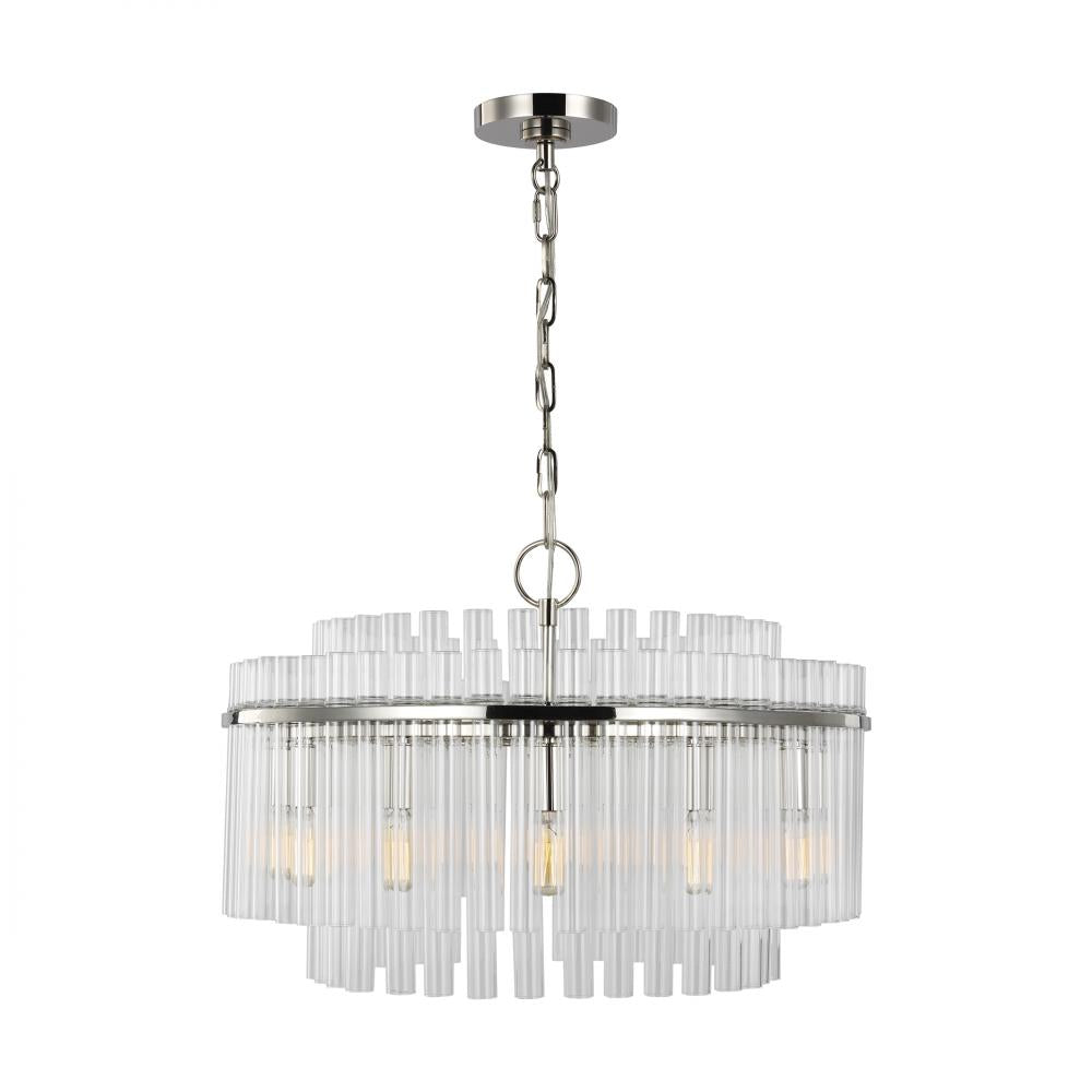 Generation Lighting  12 - Light Small Chandelier CC12812PN Chandeliers Generation Lighting Nickel  