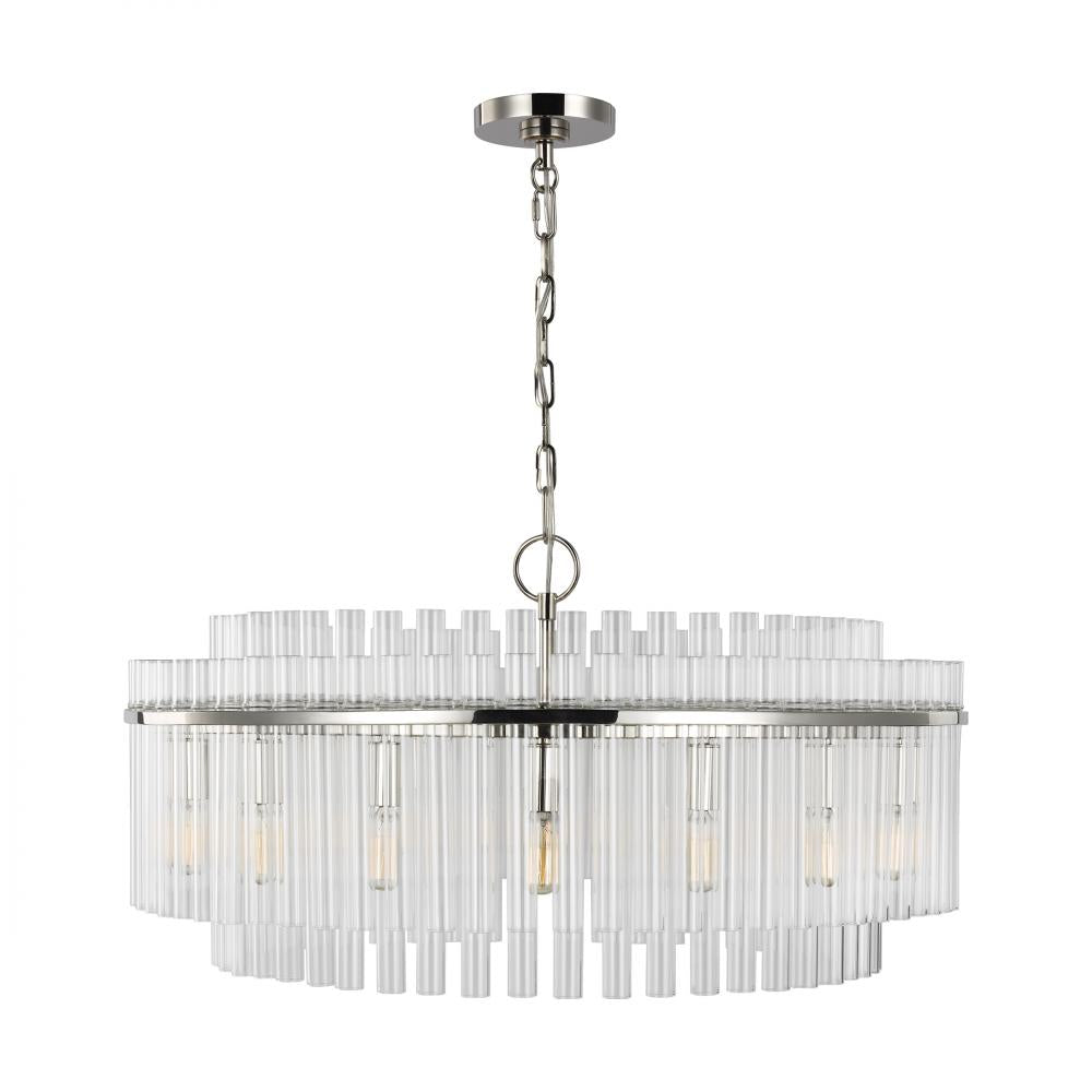 Generation Lighting  16 - Light Large Chandelier CC12916PN Chandeliers Visual Comfort Studio Collection Nickel  