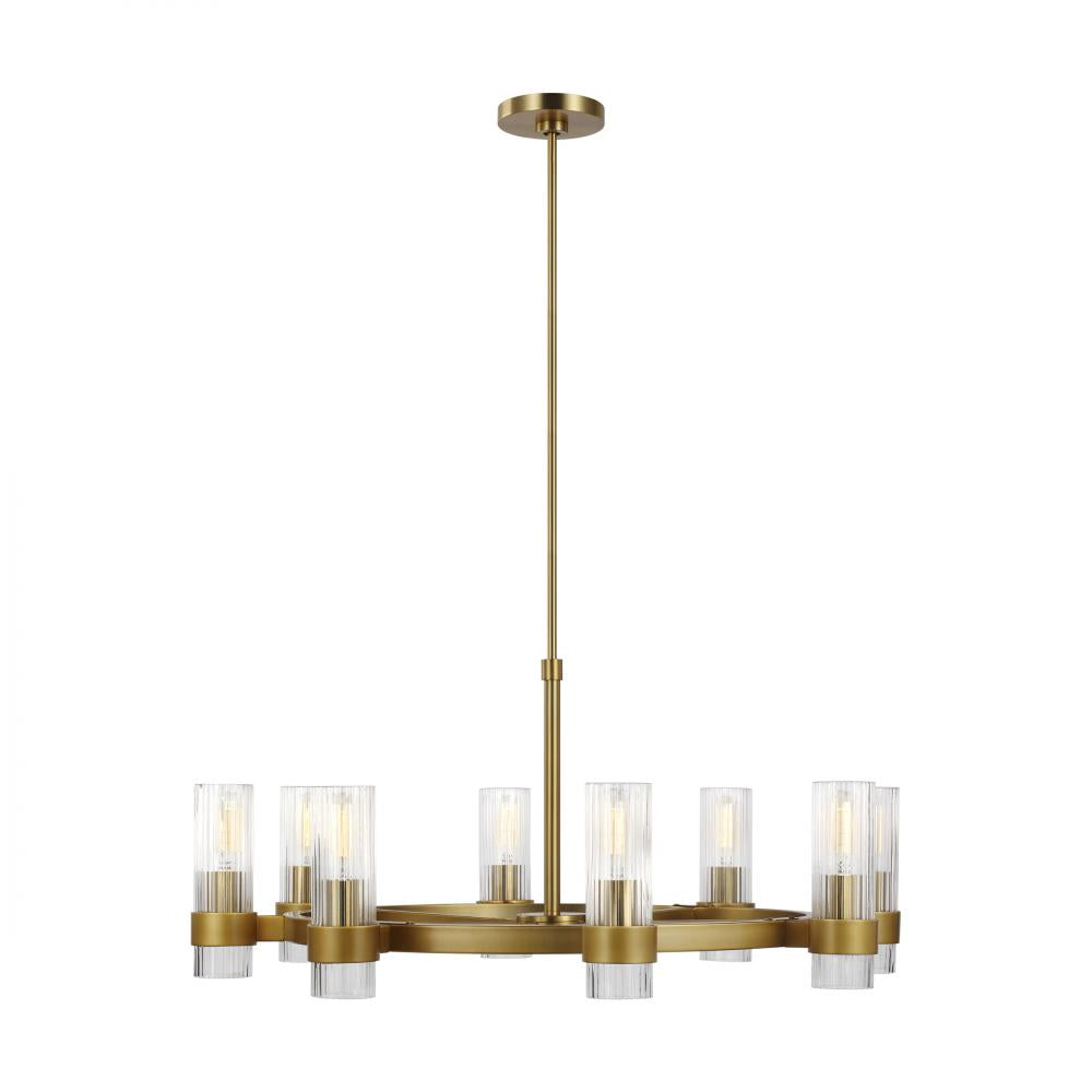 Generation Lighting  8 - Light Chandelier CC1378BBS Chandeliers Visual Comfort Studio Collection Brass  