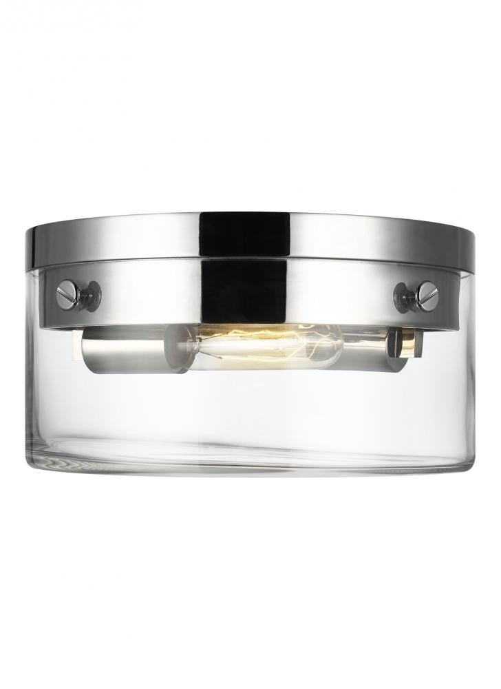 Generation Lighting  2 - Light Flush Mount CF1002PN Ceiling Flush Mounts Generation Lighting Nickel  