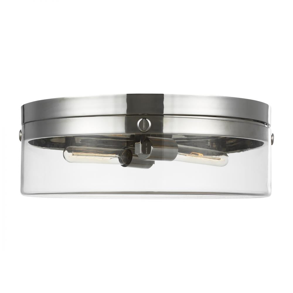 Generation Lighting  2 - Light Large Flush Mount CF1032PN Ceiling Flush Mounts Generation Lighting Nickel  