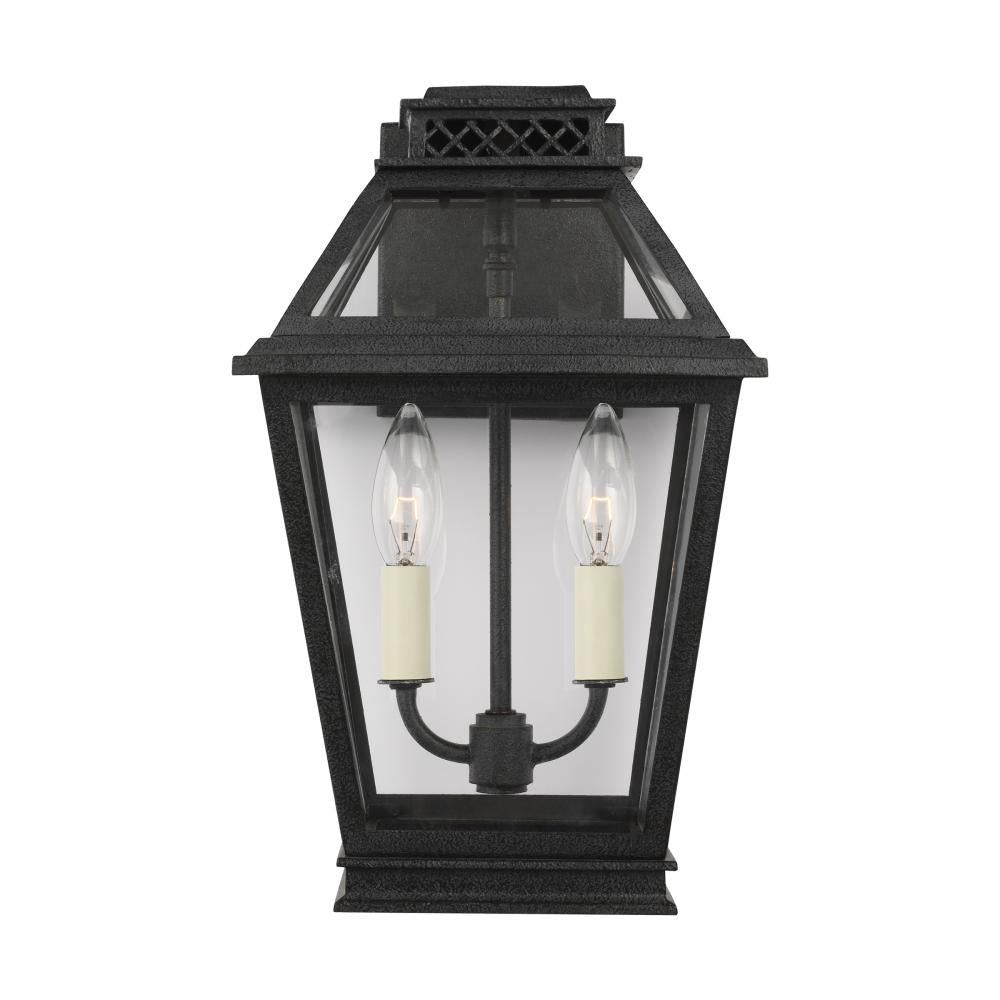 Generation Lighting  2 - Light Outdoor Wall Lantern CO1012DWZ Outdoor Wall Lights Visual Comfort Studio Collection Gray  