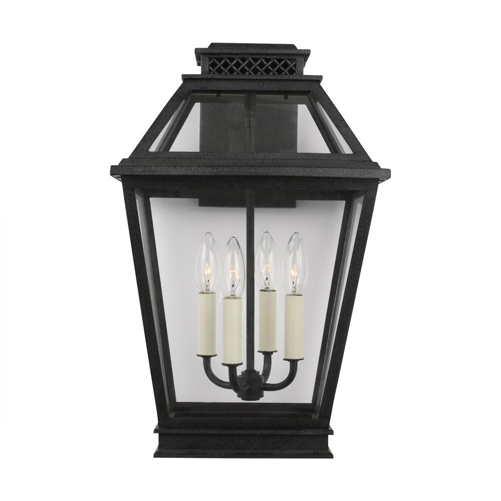 Generation Lighting  4 - Light Outdoor Wall Lantern CO1034DWZ Outdoor Wall Lights Visual Comfort Studio Collection Gray  