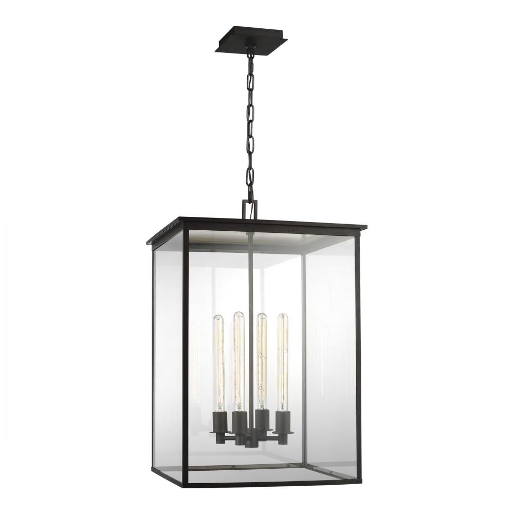 Generation Lighting  4 - Light Outdoor Hanging Lantern CO1164HTCP Outdoor Hanging Lights Generation Lighting Copper  