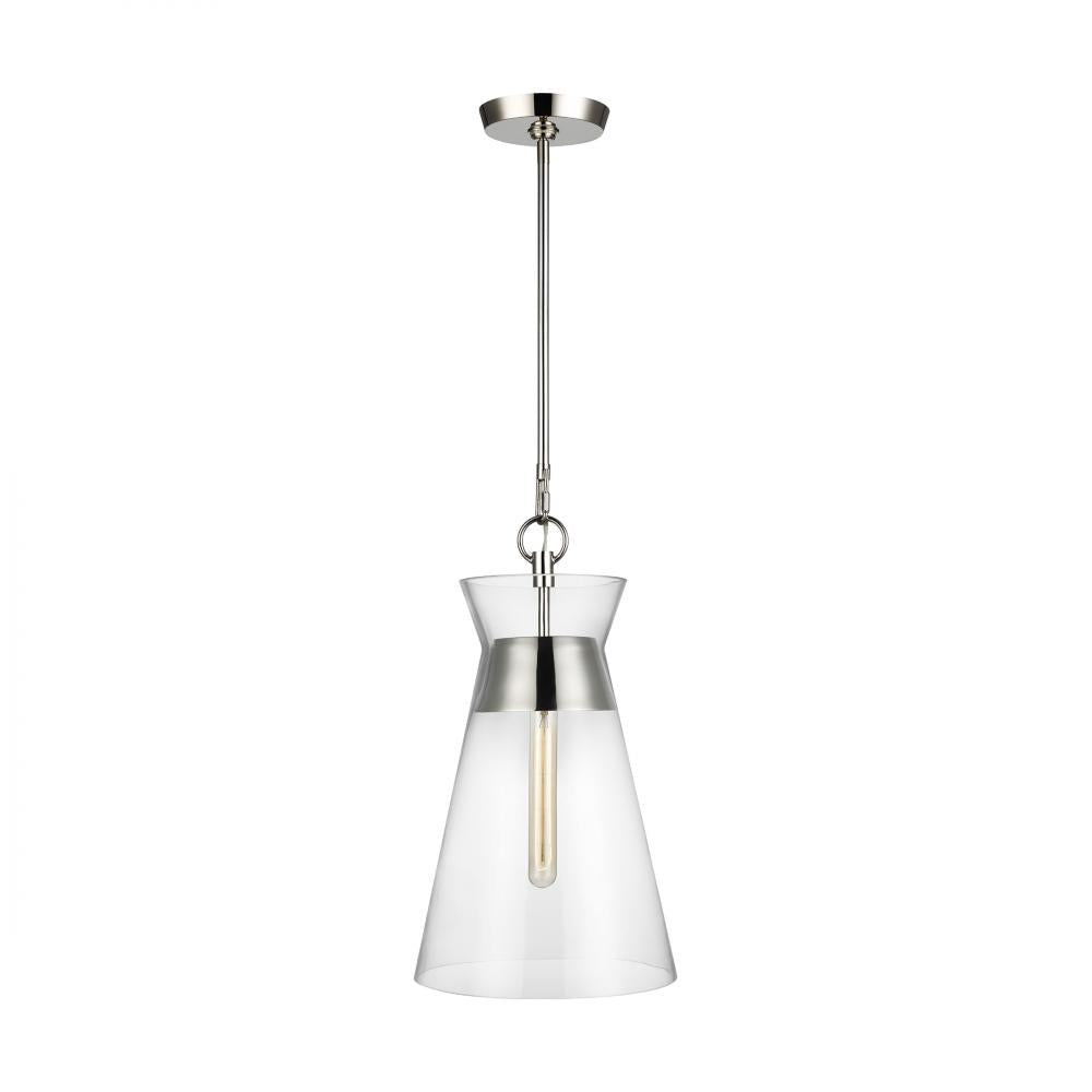 Generation Lighting  1 - Light Pendant CP1021PN Pendants Generation Lighting Nickel  