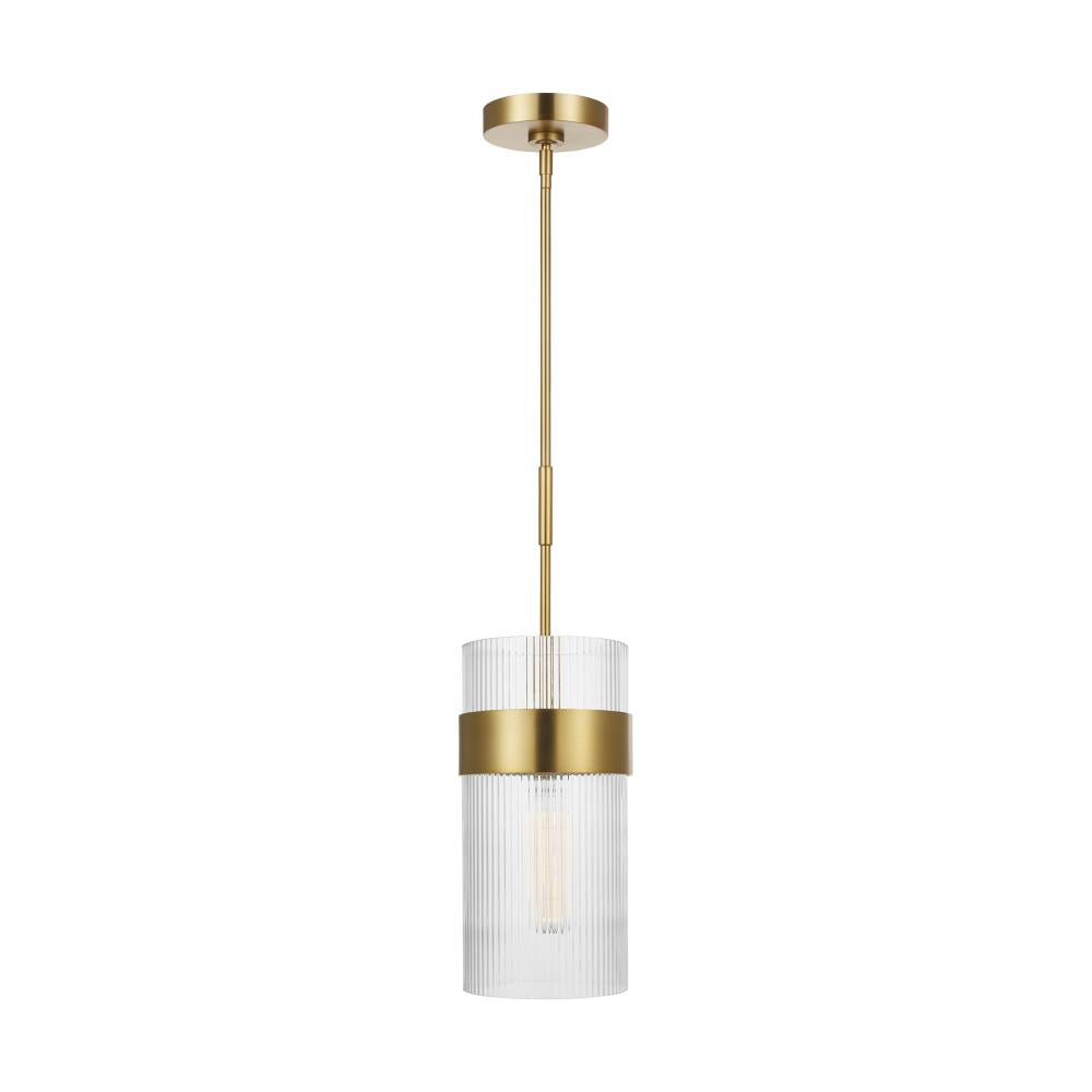 Generation Lighting  1 - Light Large Pendant CP1171BBS Pendants Generation Lighting Brass  