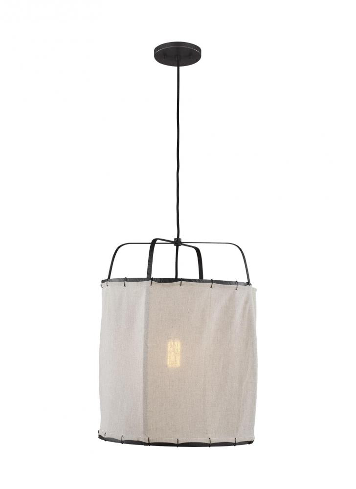 Generation Lighting  1 - Light Pendant EP1061AI Pendants Generation Lighting Black|Brown  