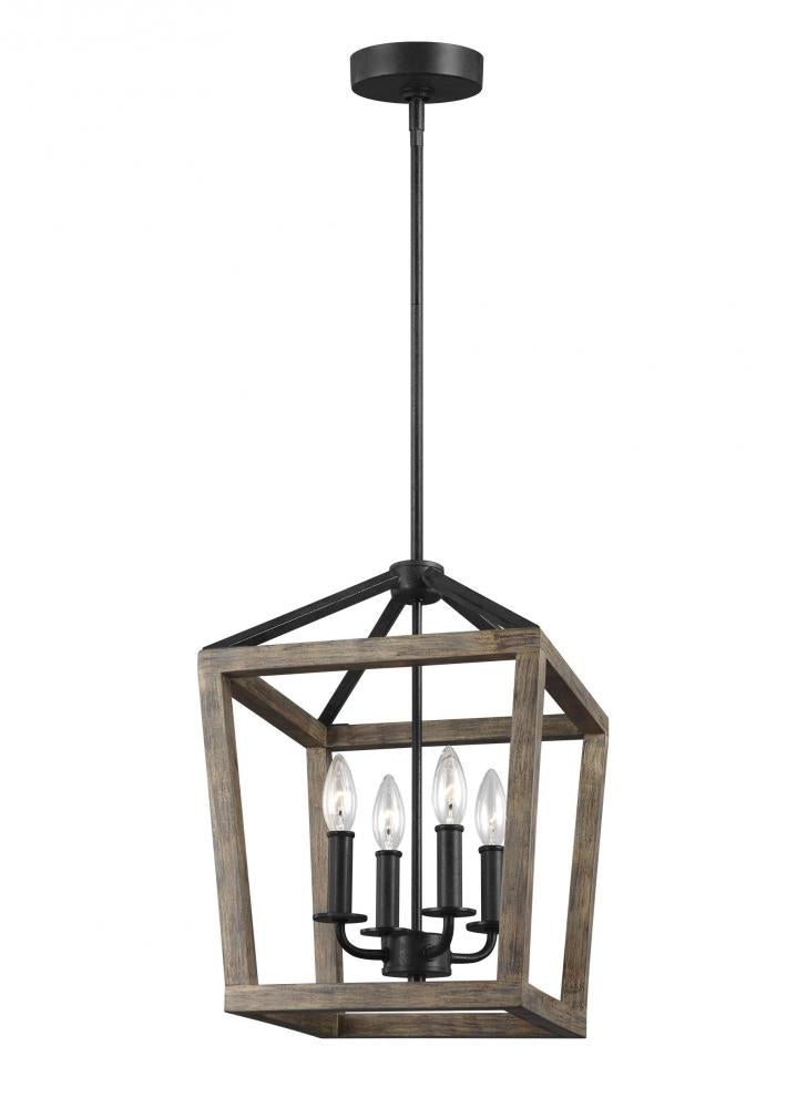 Generation Lighting - Feiss 4 - Light Chandelier F3190/4WOW/AF Chandeliers Visual Comfort Studio Collection Wood  