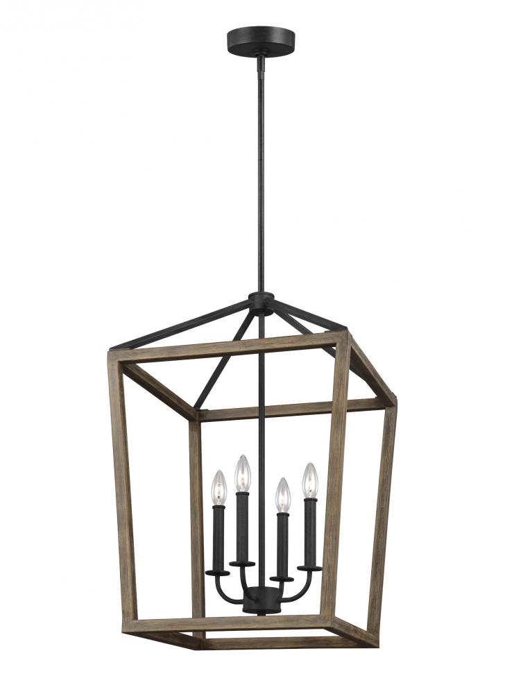 Generation Lighting - Feiss 4 - Light Chandelier F3191/4WOW/AF Chandeliers Visual Comfort Studio Collection Wood  