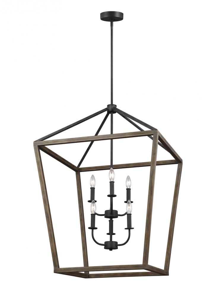 Generation Lighting - Feiss 6 - Light Chandelier F3192/6WOW/AF Chandeliers Visual Comfort Studio Collection Wood  