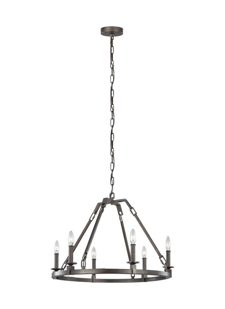 Generation Lighting - Feiss 6 - Light Chandelier F3213/6SMS Chandeliers Visual Comfort Studio Collection Steel  