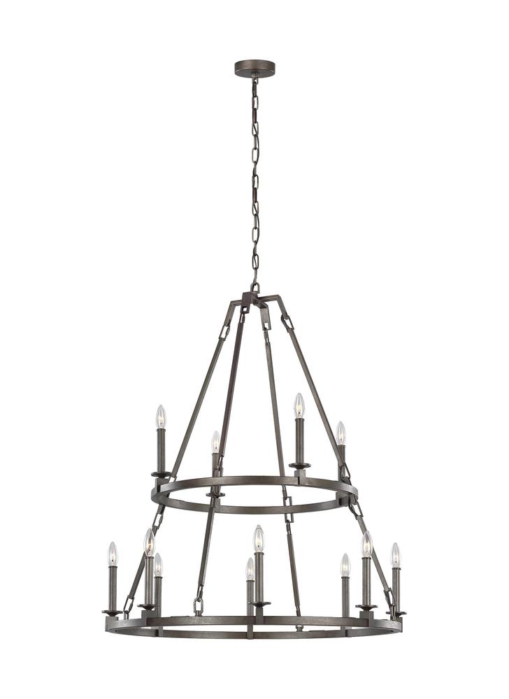 Generation Lighting - Feiss 12 - Light Chandelier F3215/12SMS Chandeliers Visual Comfort Studio Collection Steel  