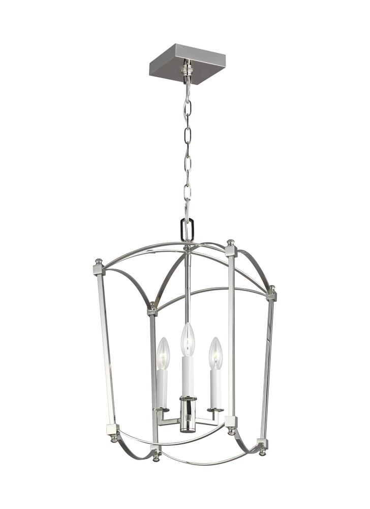 Generation Lighting - Feiss 3 - Light Lantern F3321/3 Pendants Generation Lighting Nickel  