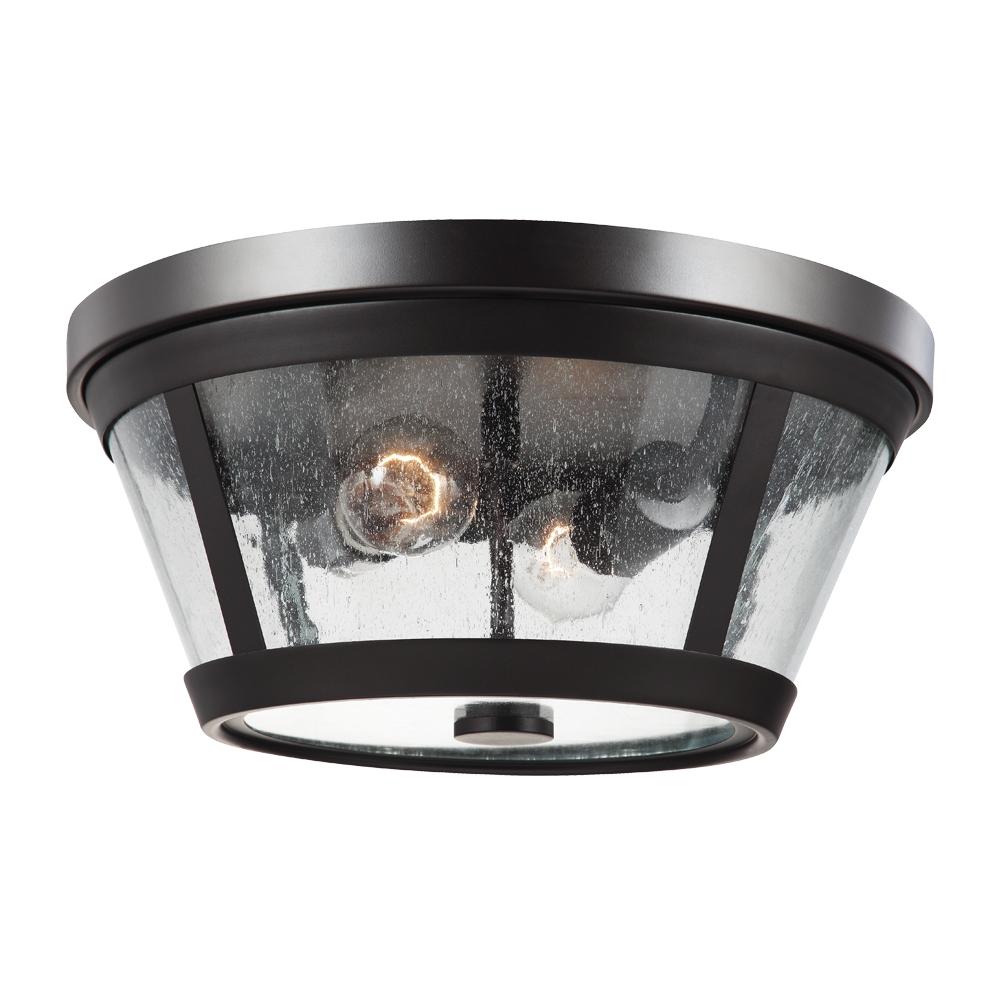 Generation Lighting - Feiss 2 - Light Flushmount FM393 Ceiling Flush Mounts Visual Comfort Studio Collection Bronze  