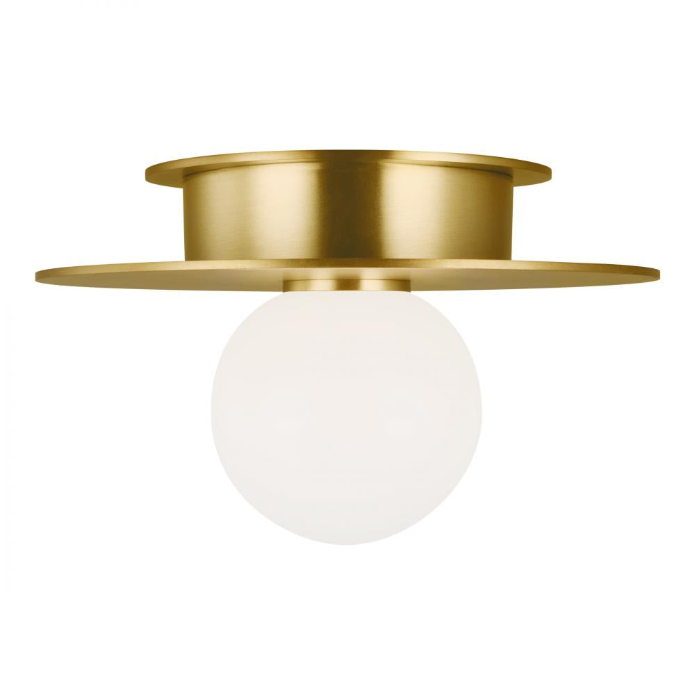 Generation Lighting  1 - Light Small Flush Mount KF1001BBS Ceiling Flush Mounts Generation Lighting Brass  