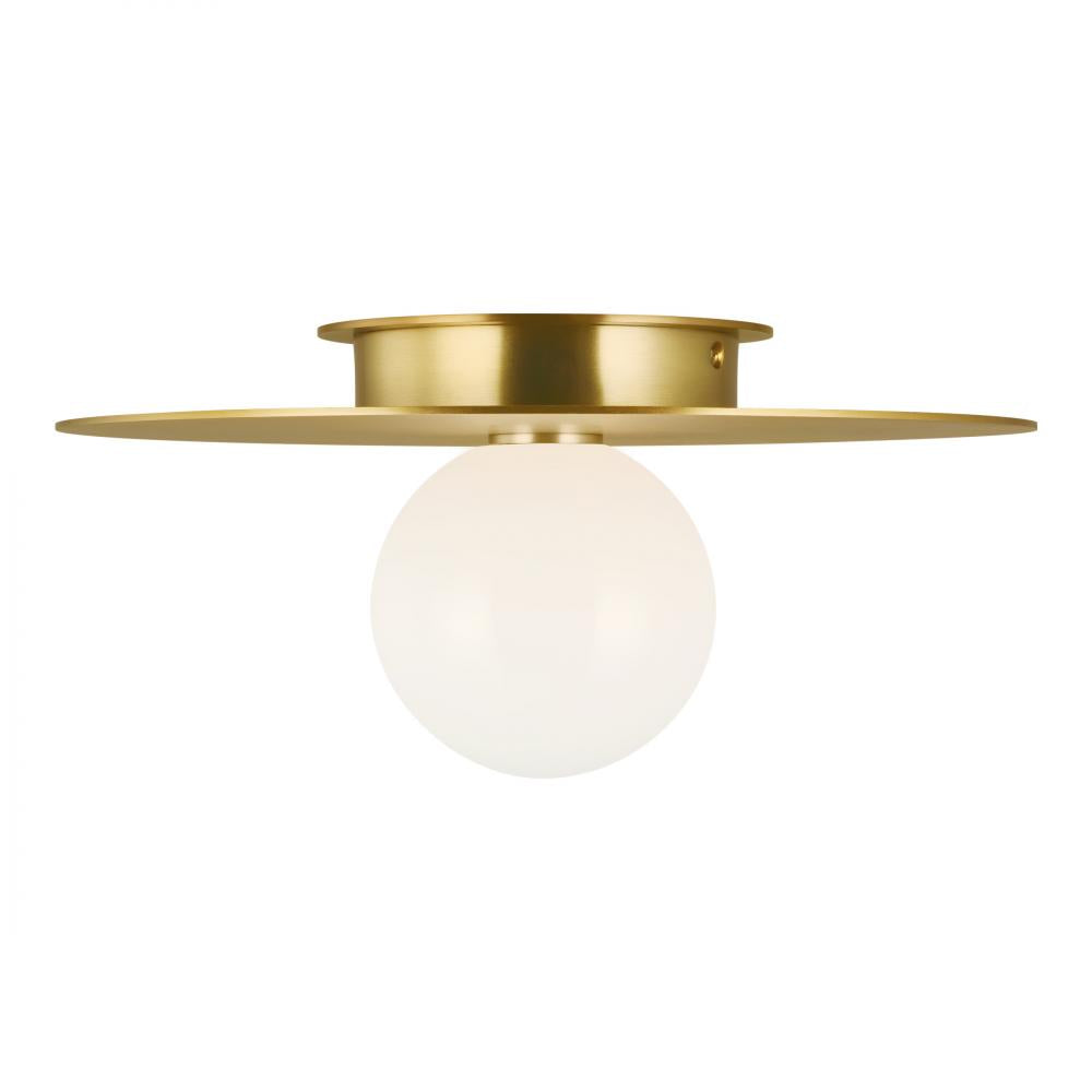 Generation Lighting  1 - Light Medium Flush Mount KF1011BBS Ceiling Flush Mounts Visual Comfort Studio Collection Brass  