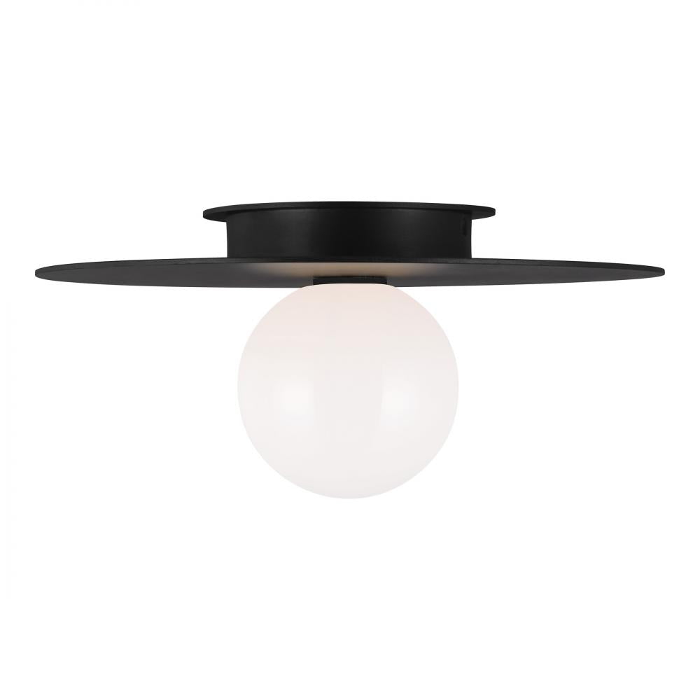 Generation Lighting  1 - Light Medium Flush Mount KF1011MBK Ceiling Flush Mounts Generation Lighting Black  