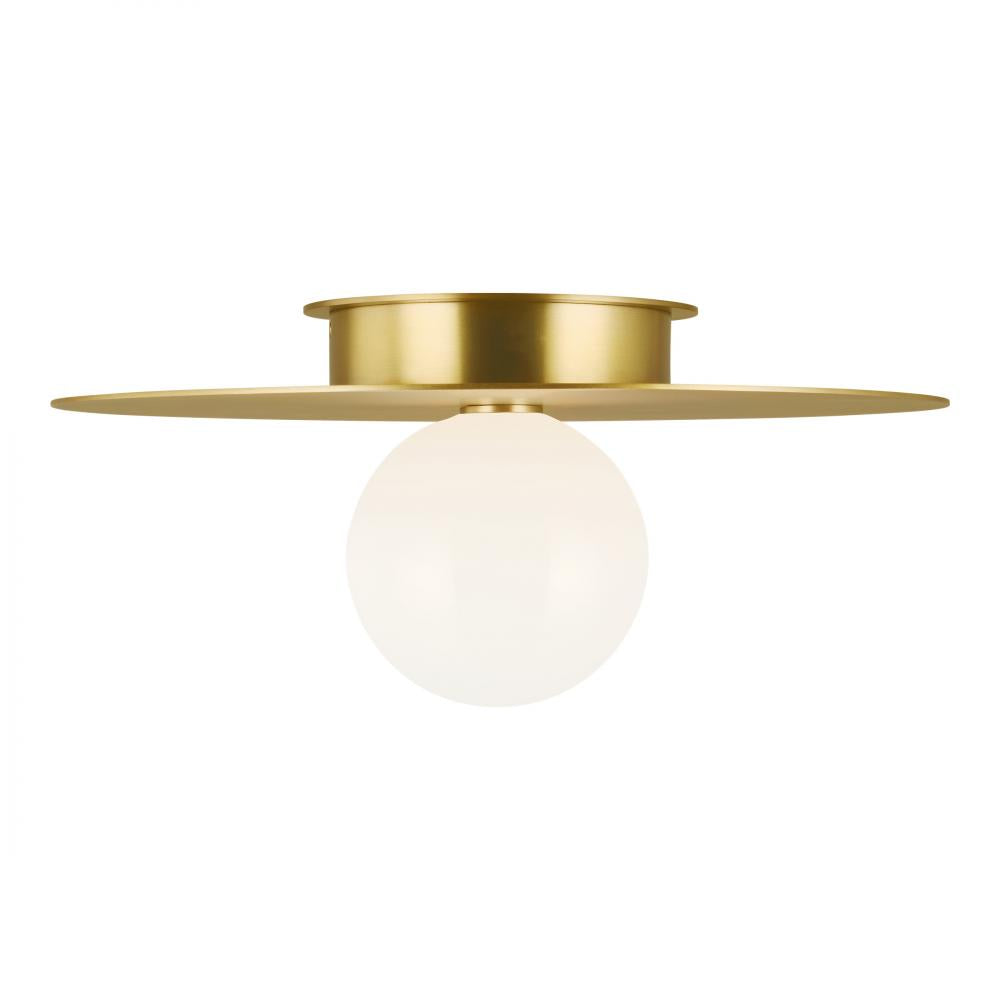 Generation Lighting  1 - Light Large Flush Mount KF1021BBS Ceiling Flush Mounts Generation Lighting Brass  