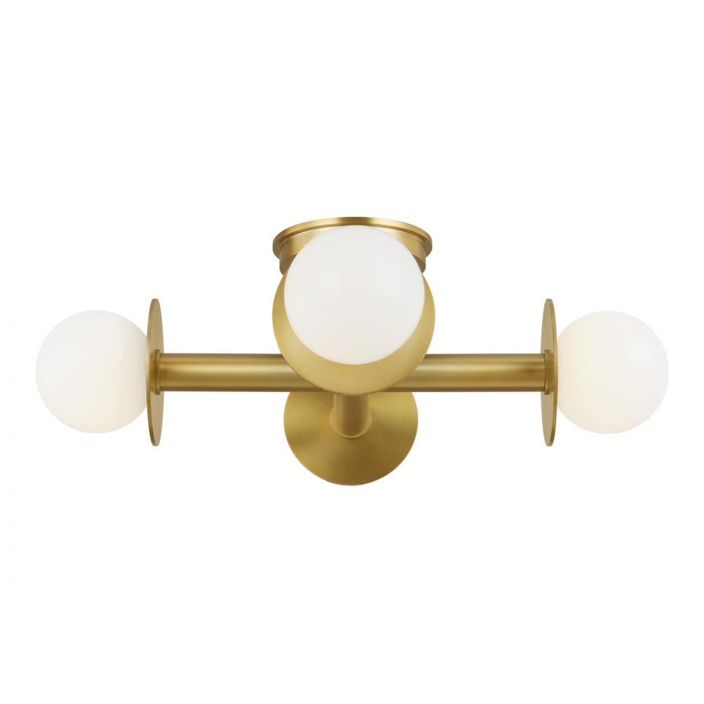 Generation Lighting  4 - Light Flush Mount KF1034BBS Ceiling Flush Mounts Visual Comfort Studio Collection Brass  