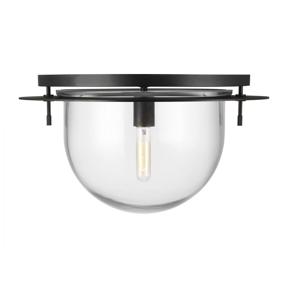 Generation Lighting  1 - Light Large Flush Mount KF1061AI Ceiling Flush Mounts Visual Comfort Studio Collection Black|Brown  