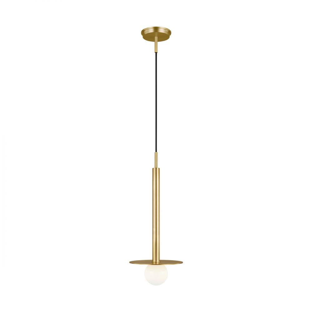 Generation Lighting  1 - Light Short Pendant KP1001BBS Pendants Generation Lighting Brass  