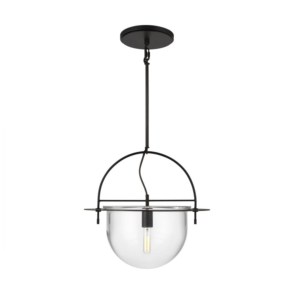 Generation Lighting  1 - Light Large Pendant KP1031AI Pendants Generation Lighting Black|Brown  