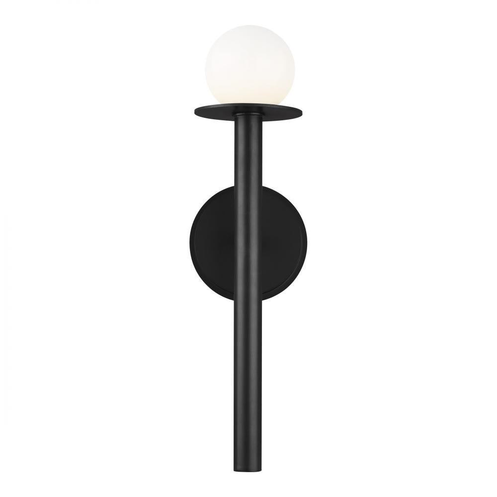 Generation Lighting  1 - Light Wall Sconce KW1001MBK Wall Sconces Generation Lighting Black  