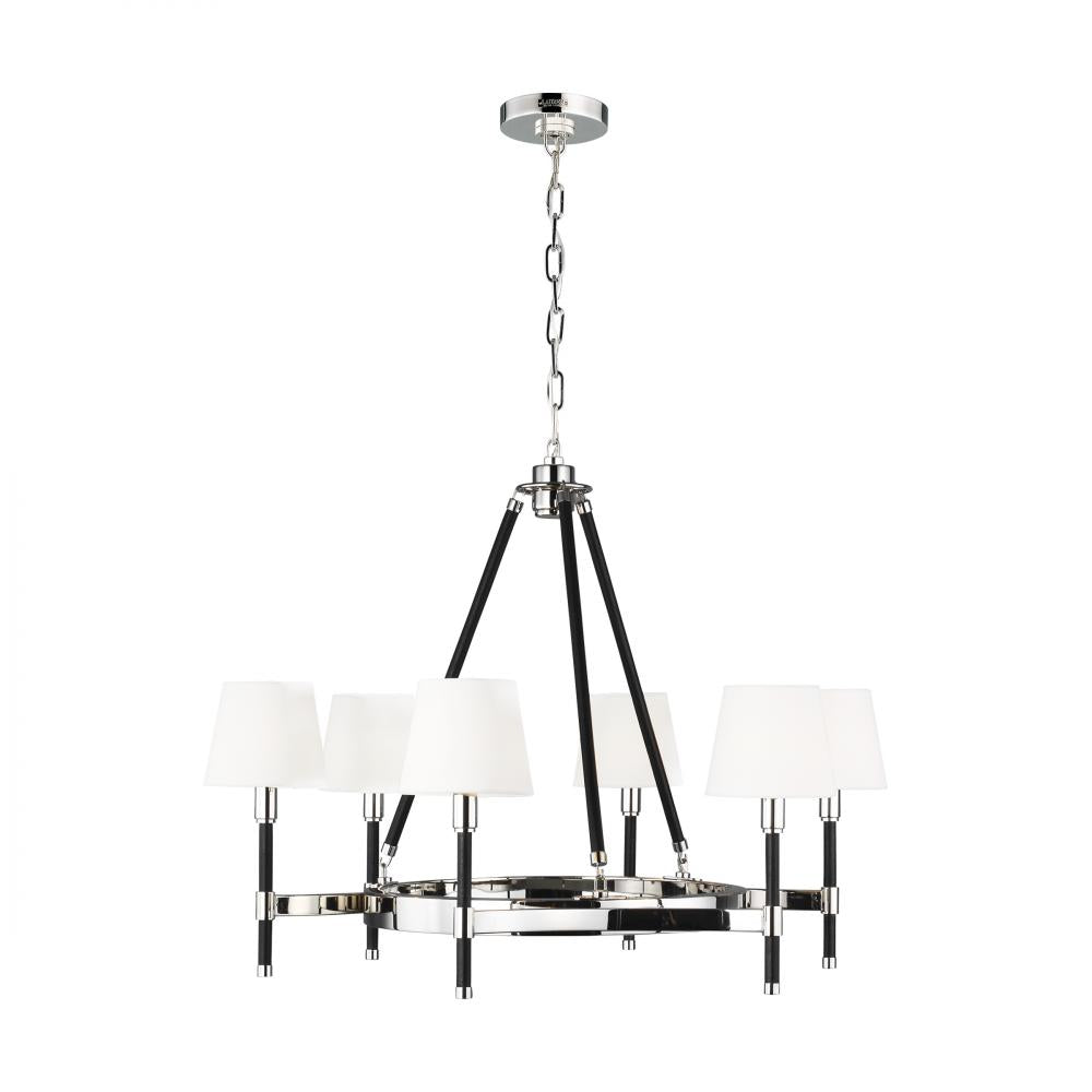 Generation Lighting  6 - Light Chandelier LC1006PN Chandeliers Generation Lighting   