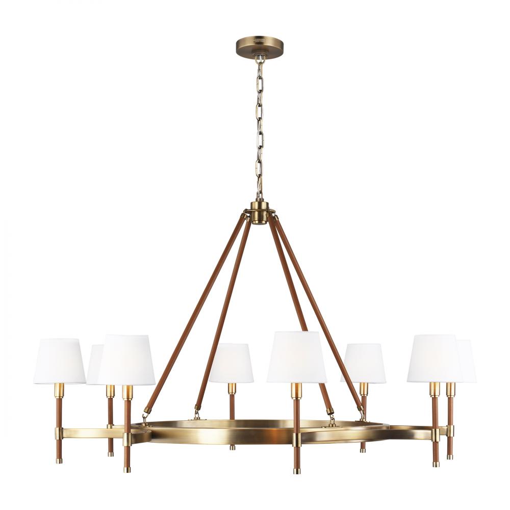 Generation Lighting  8 - Light Chandelier LC1018TWB Chandeliers Visual Comfort Studio Collection Brass  